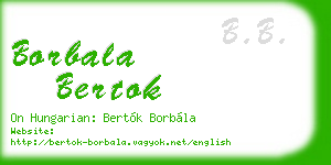 borbala bertok business card