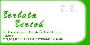 borbala bertok business card